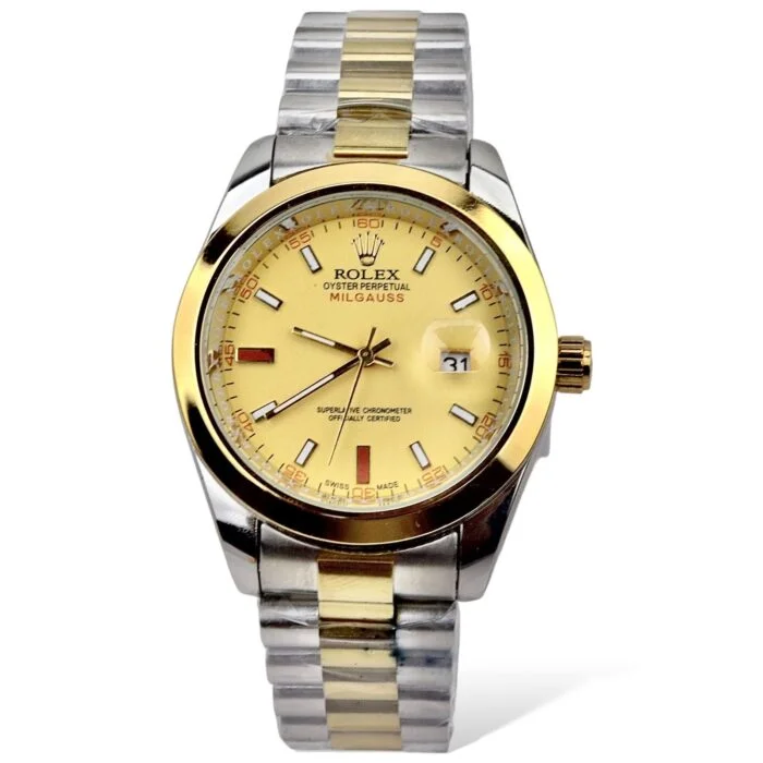 ROLEX MILGAUSS - Two Tone Chain-Golden Dial