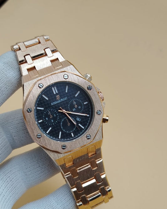 Audemars Piguet-Two tone Small dials-Copper Chain Black Dial