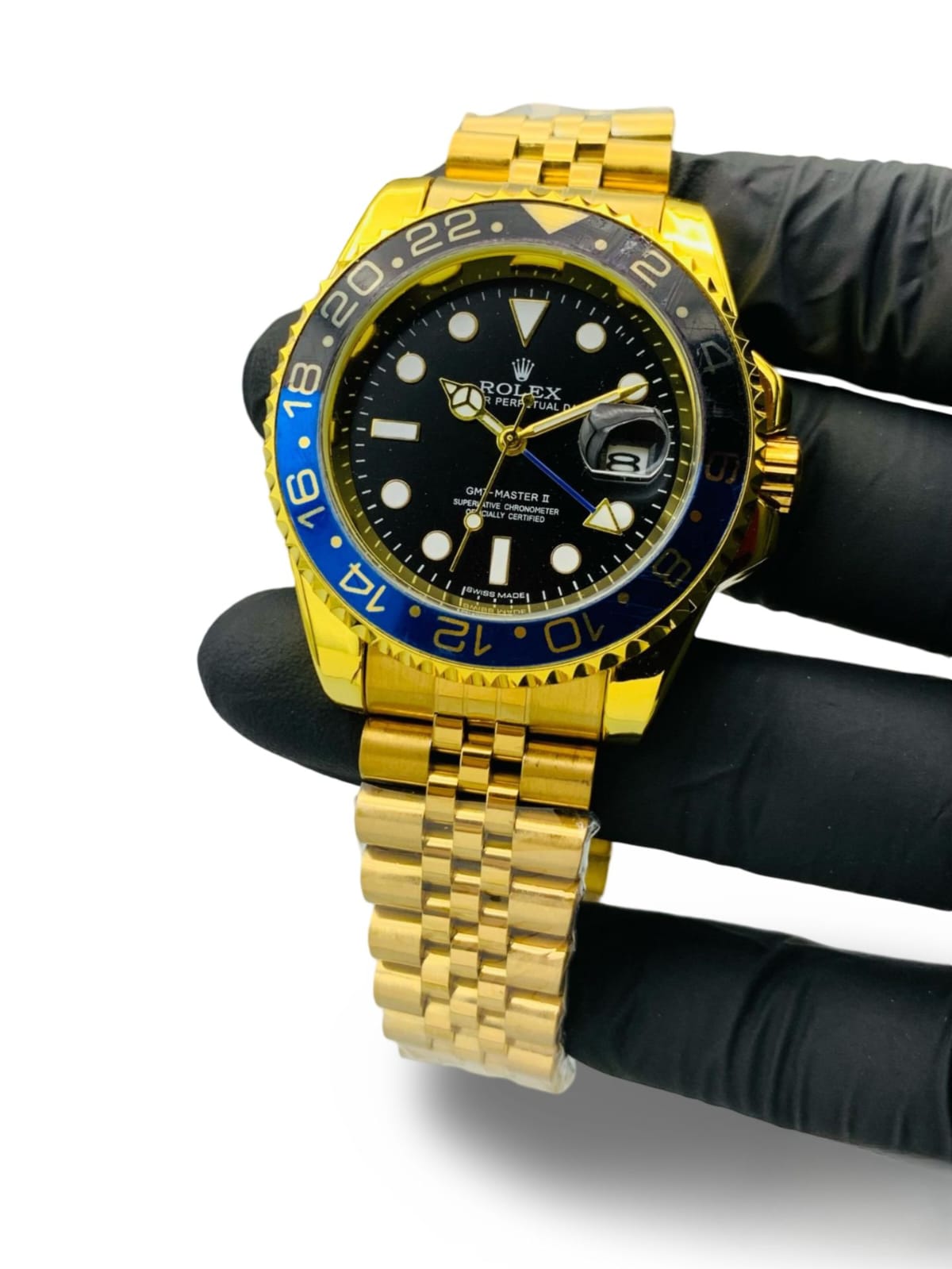 Luxury Gold GMT Master II Watch - Swiss Design